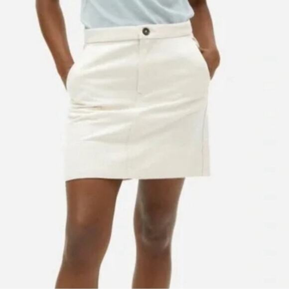 Everlane Dresses & Skirts - Everlane Canvas Stamp Mini Skirt Ecru Size 6 Minimalist Capsule Wardrobe